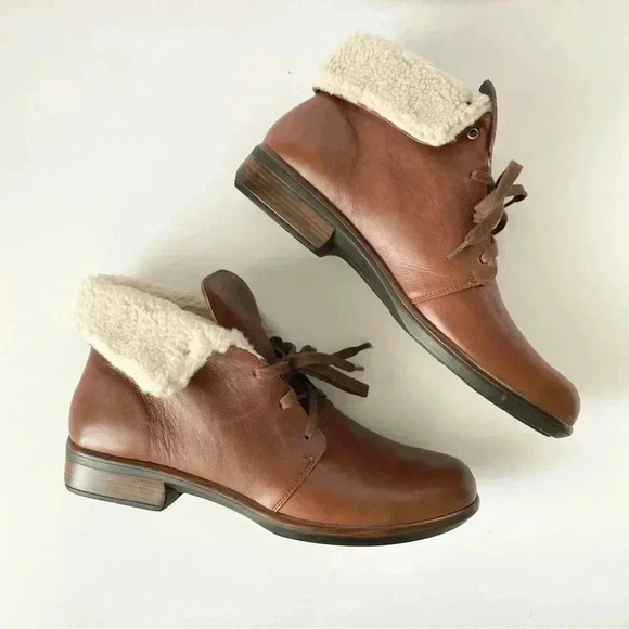 Naot Shoes - Naot Pali Shearling Lined Boots Lace Up Size 40
